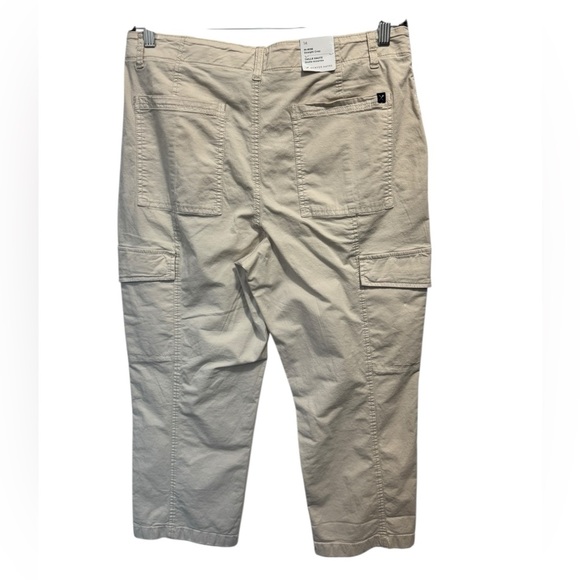 Denver Hayes Hi-Rise Straight Crop Pants Beige - Picture 2 of 13